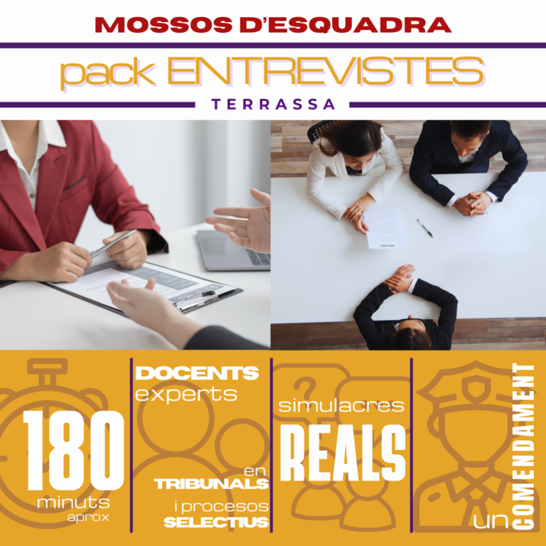 Pack de Simulacres d’Entrevista · Mossos d'Esquadra · Terrassa